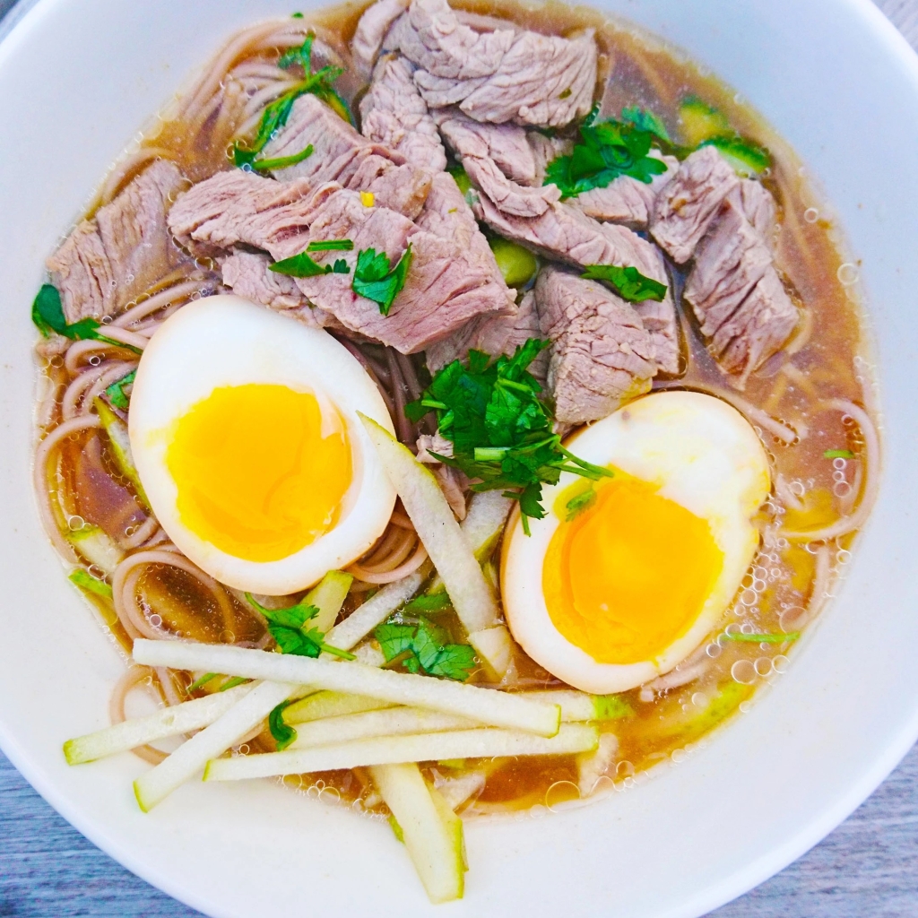 109: North Korea: Naengmyeon (Cold Soba Noodles in Cold Beef Stock)